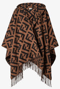 Poncho Brown cashmere poncho